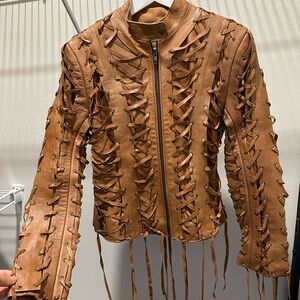 Leather Motorcycle Jacket Size SMALL